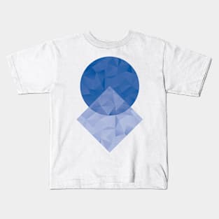Blue Geometric Shapes Kids T-Shirt